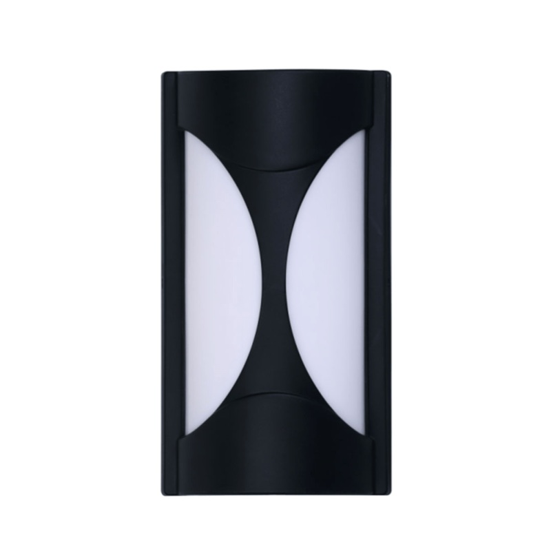 Hourglass Black Plastic LED Outdoor Wall Light – 24W