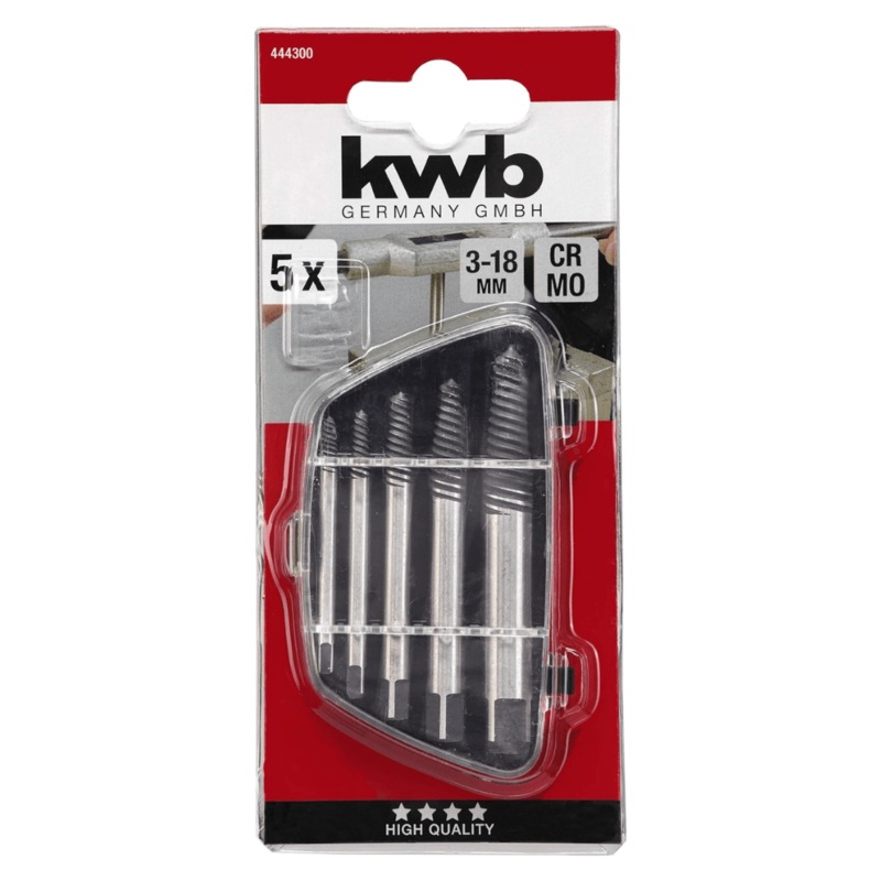 Kwb 5 Pieces Screw Extractor Set – 444300