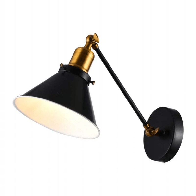 Modern Conical Shaped 40W Black Corner Wall Light – MB66783-1