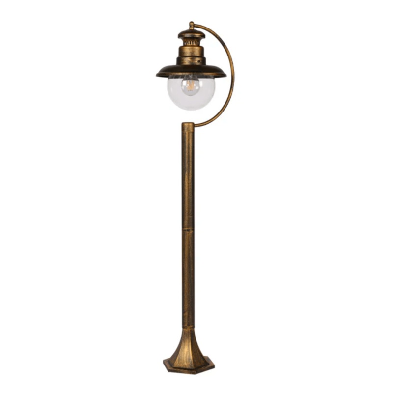 Artu Black And Gold Outdoor Pathway Bollard Lawn Light – 40W