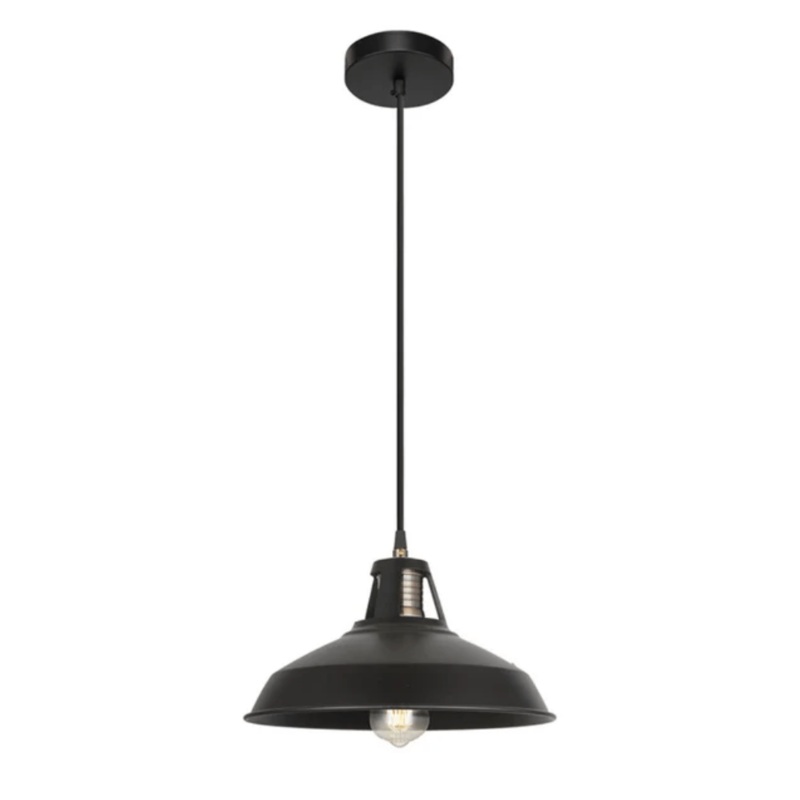 Black Metal Step E27 Pendant Ceiling Light