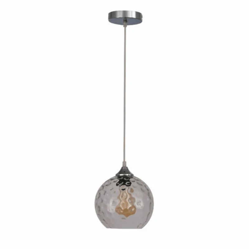 Celestial Clear Dimpled Glass Globe Pendant Ceiling Light – D200mm/D250mm/300mm