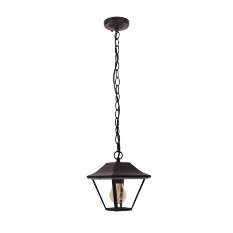 Cottage Matt Black E27 Pendant Ceiling Light Lamp – 60W