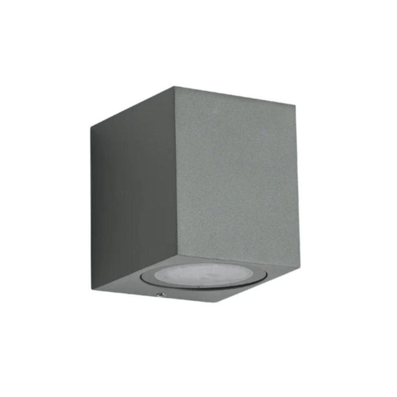 Cuboid Grey 1 direction Wall Lamp GU10 – IP44