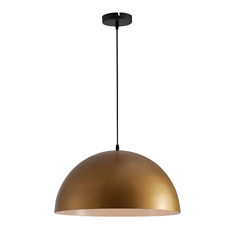 Dome Copper or Brass Finish Metal E27 Pendant Ceiling Light – 300mm/500mm