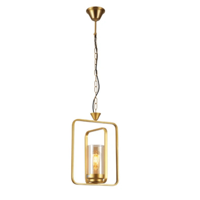 Gold Amber Kitchen Island E27 Chandelier Pendant Ceiling Light – 1 Lamp