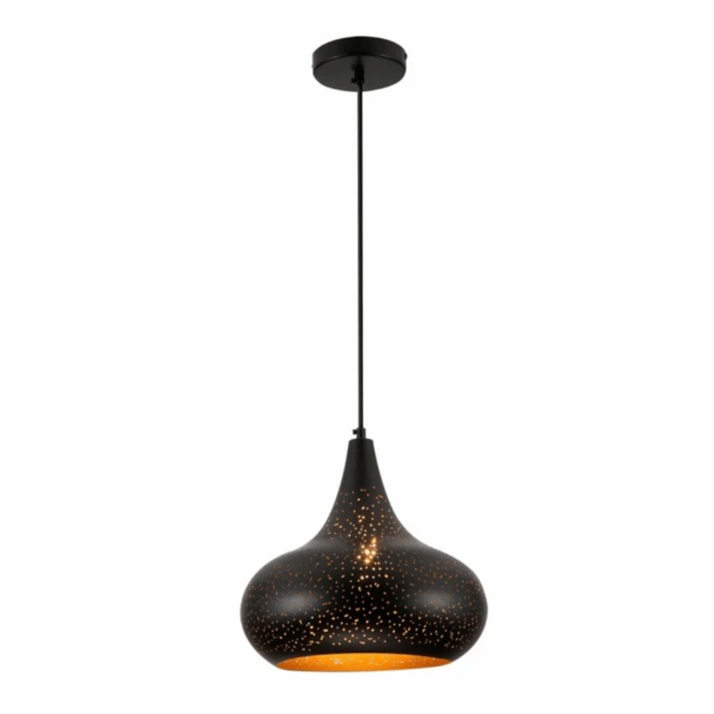 Indian Dome Night Milkyway Black & Gold E27 Ceiling Pendant Light – 300mm