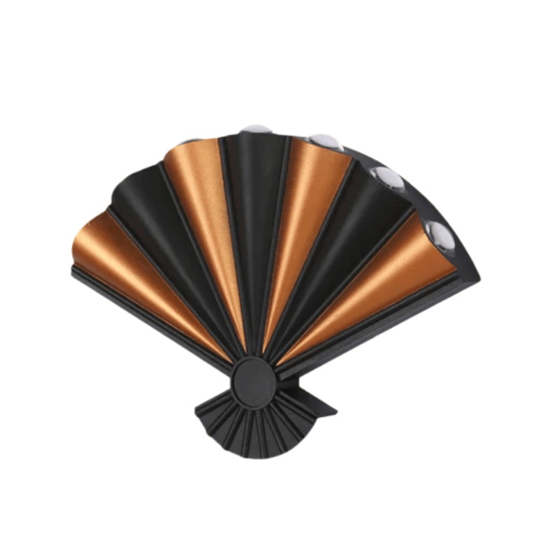 Modern Black Folding Fan 8 way LED Wall Light – 8W