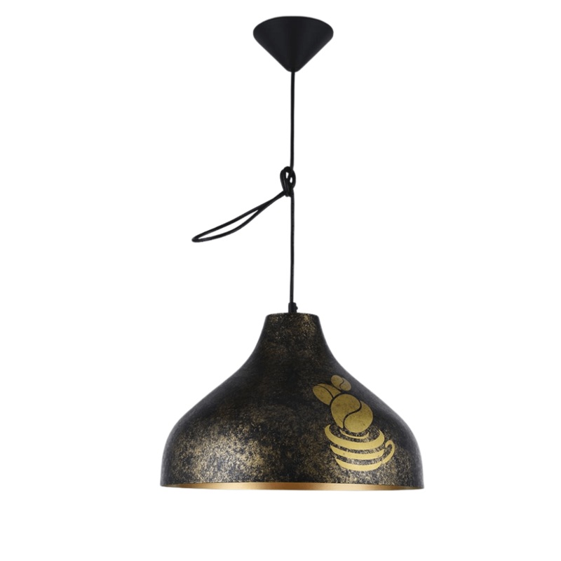 Modern Black & Gold Hanging Light – 150-18200