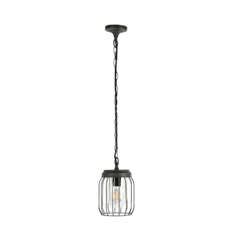 Tuela Dark Grey E27 Outdoor Pendant Lamp – 40W