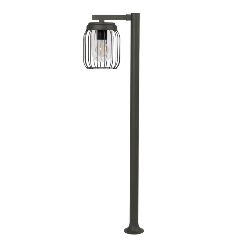 Tuela Dark Grey Outdoor Pathway Bollard Lawn Light – 40W