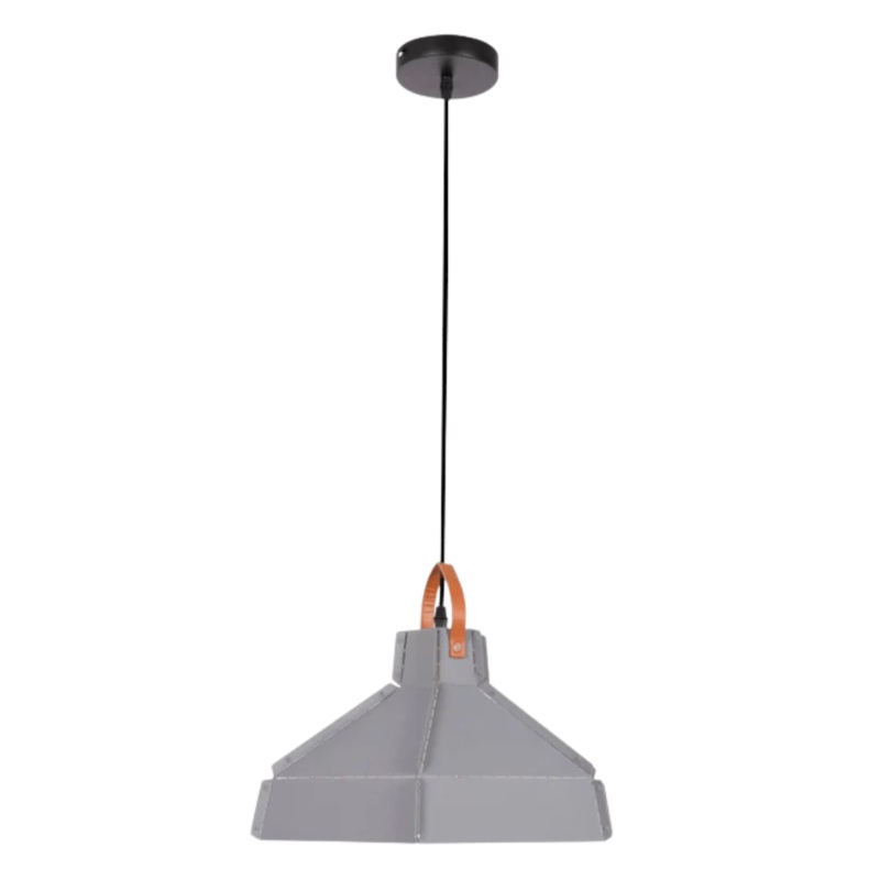 Esagono Grey Midi Maxi Metal E27 Pendant Ceiling Light – 355mm/410mm