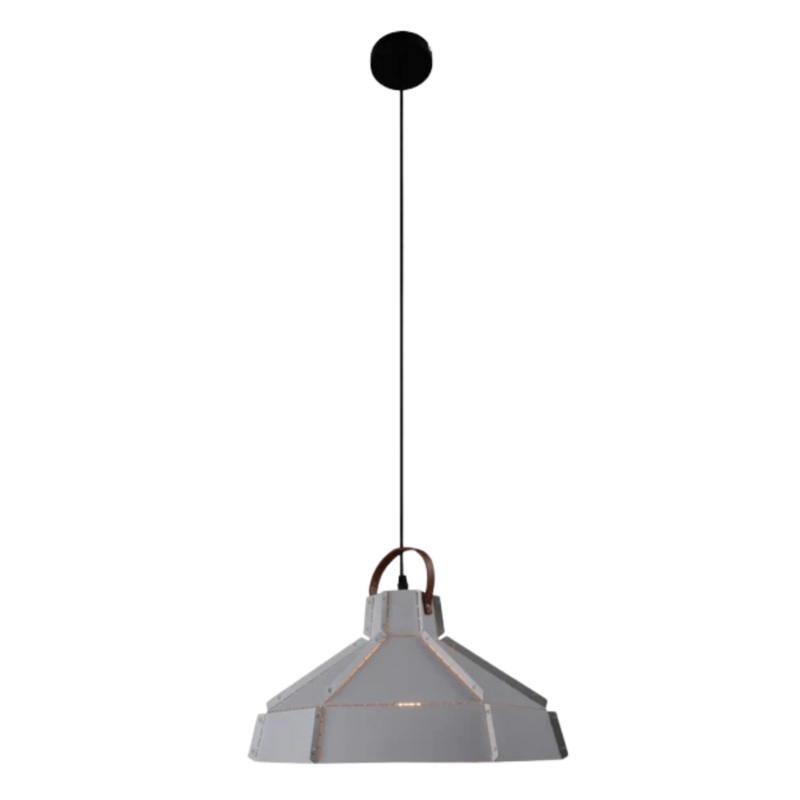 Esagono White Midi Maxi Metal E27 Pendant Ceiling Light – 355mm/410mm