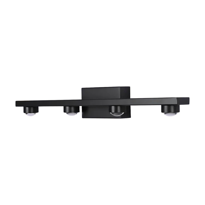 Freja Nordic Black 4 Lamp Mirror LED Wall Light – 4W