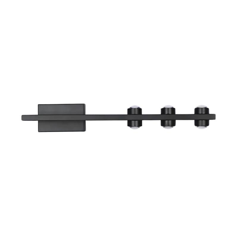 Freja Nordic Black 6 Lamp Mirror LED Wall Light – 6W