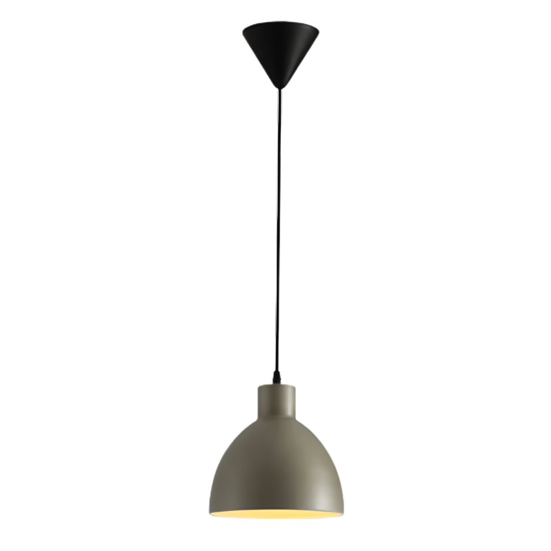 Industrial Dome Antique Grey Metal E27 Pendant Ceiling Light Fitting – D220
