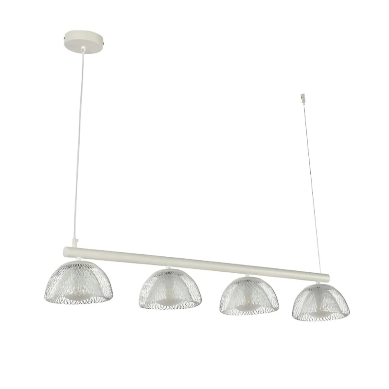 Modern White Mesh Cage Dome Chandelier with G9 Bulbs – 950mm