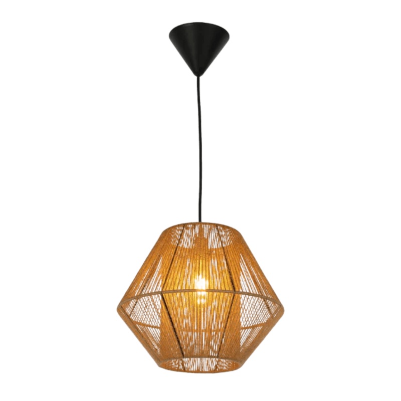 Natural Jute Light Shade Pendant Ceiling Light – D300mm