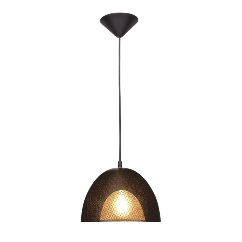 Rusty Brown Metal Dome Pendant Ceiling Light E27 – D220mm/D300mm