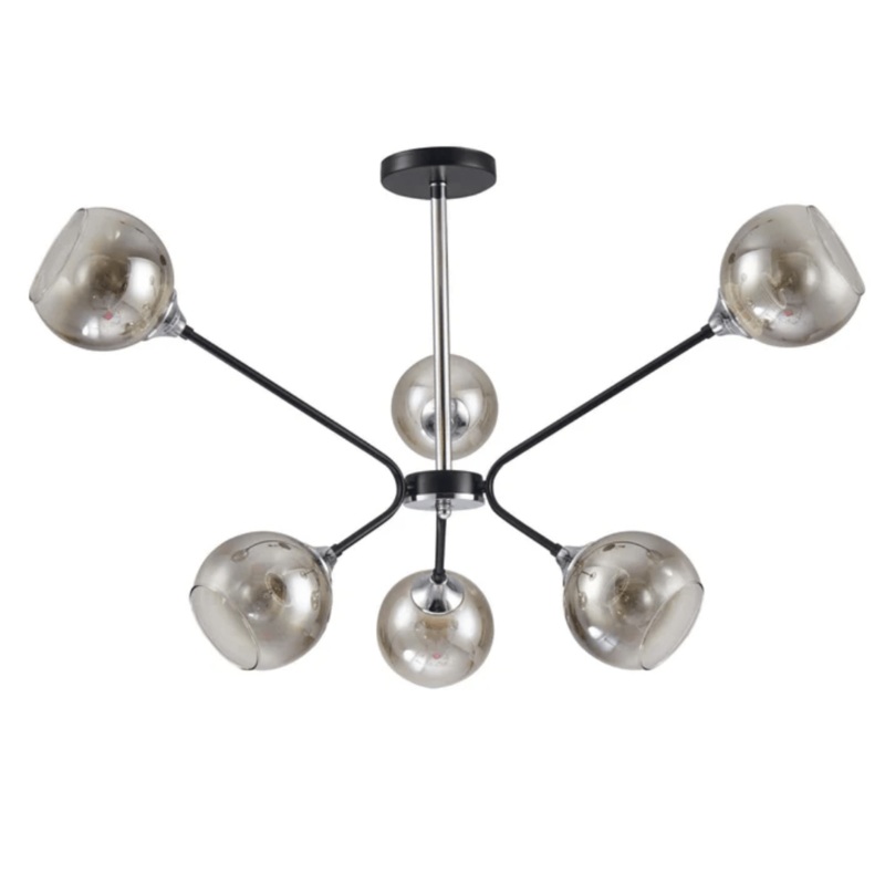 Smoky Cone 6 Lamp Glass Molecule Modern Ceiling Light – 60W