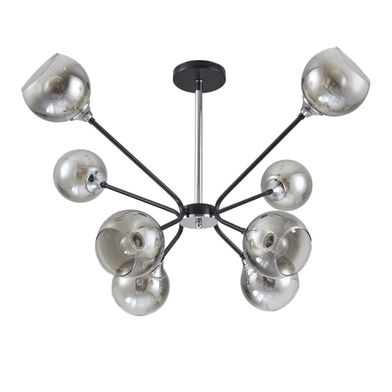 Smoky Cone 8 Lamp Glass Molecule Modern Ceiling Light – 60W