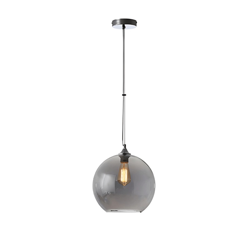 Smoky Glass India Globe Pendant Ceiling Light – 40W