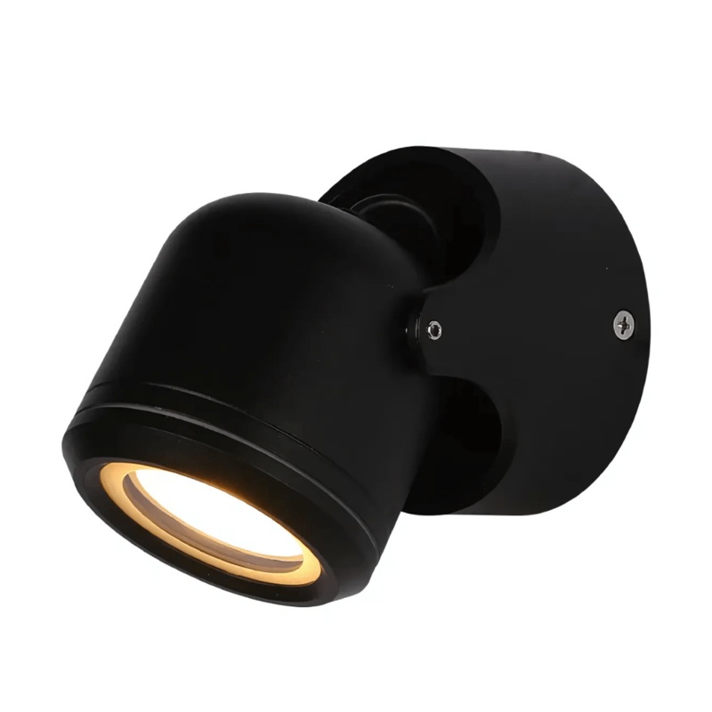 Tiltable Black Outdoor Wall Light – GU10