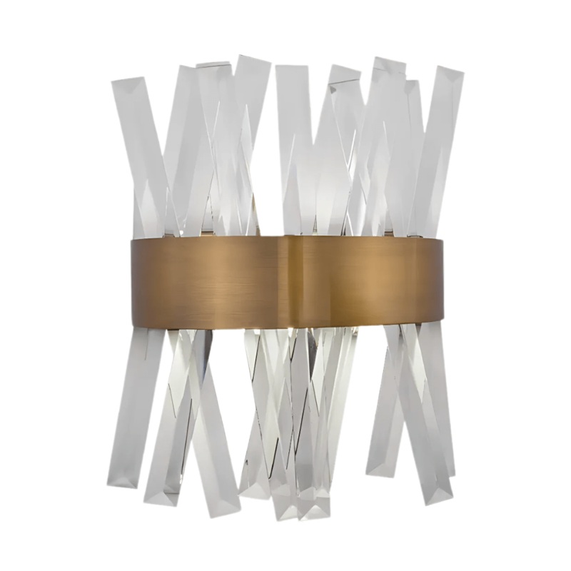 Antique Bronze Metal Coffin Crystal Wall Light – G9