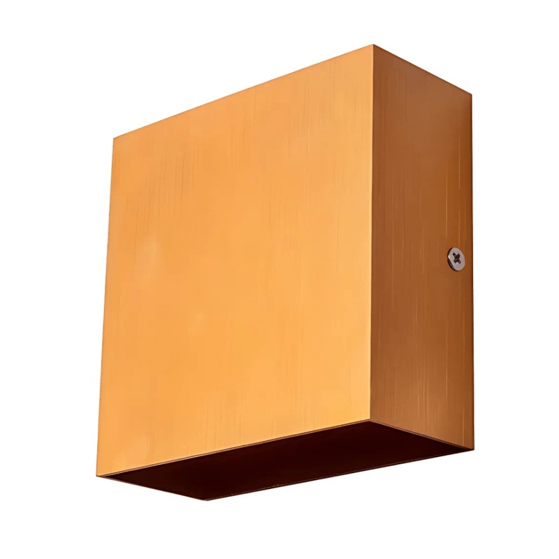 Box Gold And Aluminium Bronze Metal LED Wall Light – 6W