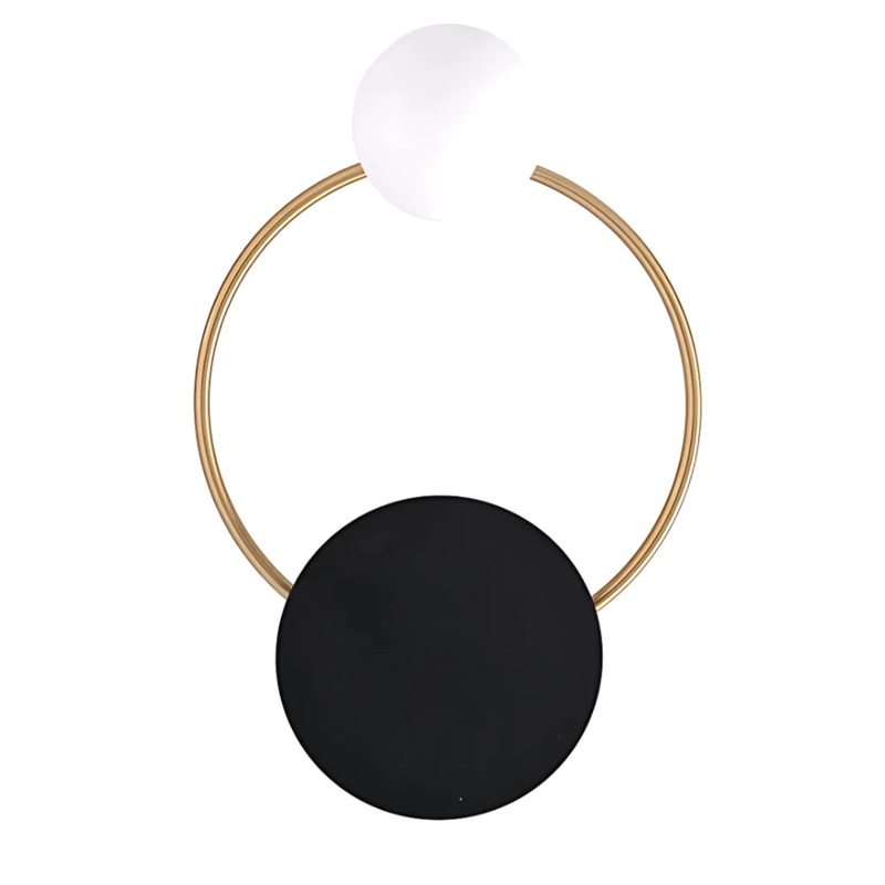 Earth and Moon Wall Light G4 and G9 Fittings in Black White Gold