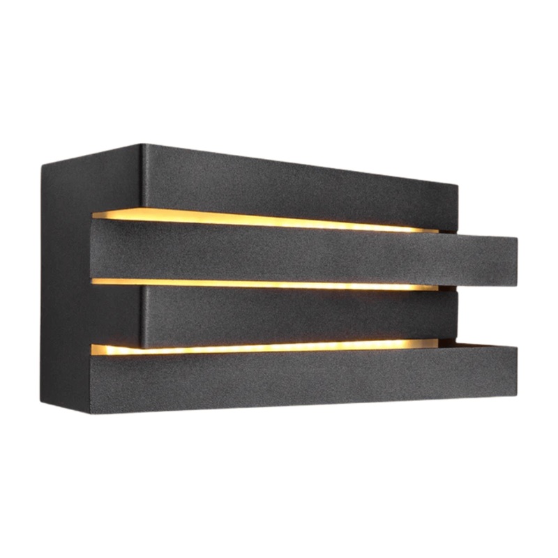 Integrated Black LED Metal Wall Light – 12W