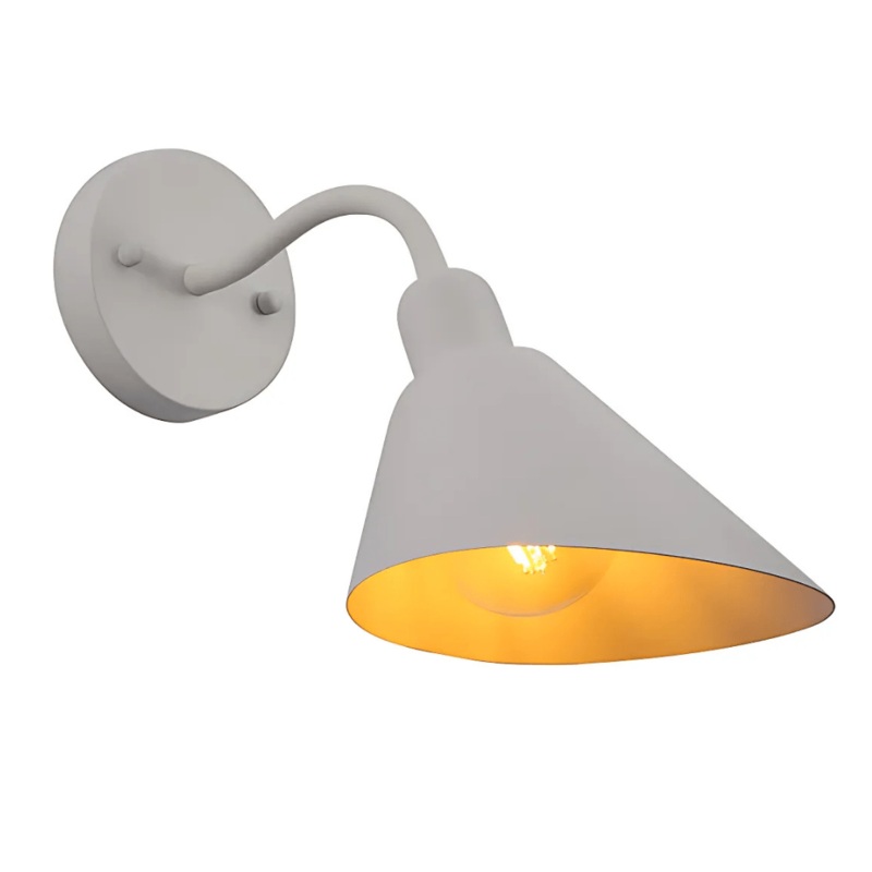 Matte White Cone Wall Light E27 Fitting