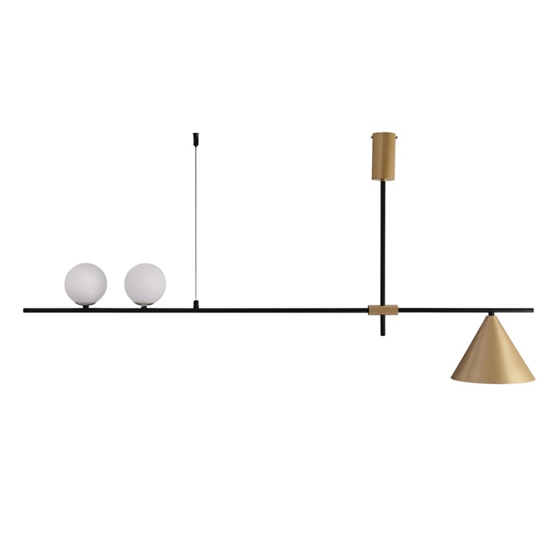 Nordic Gold Funnel 3 Lamp Island Chandelier Ceiling Light – 40W