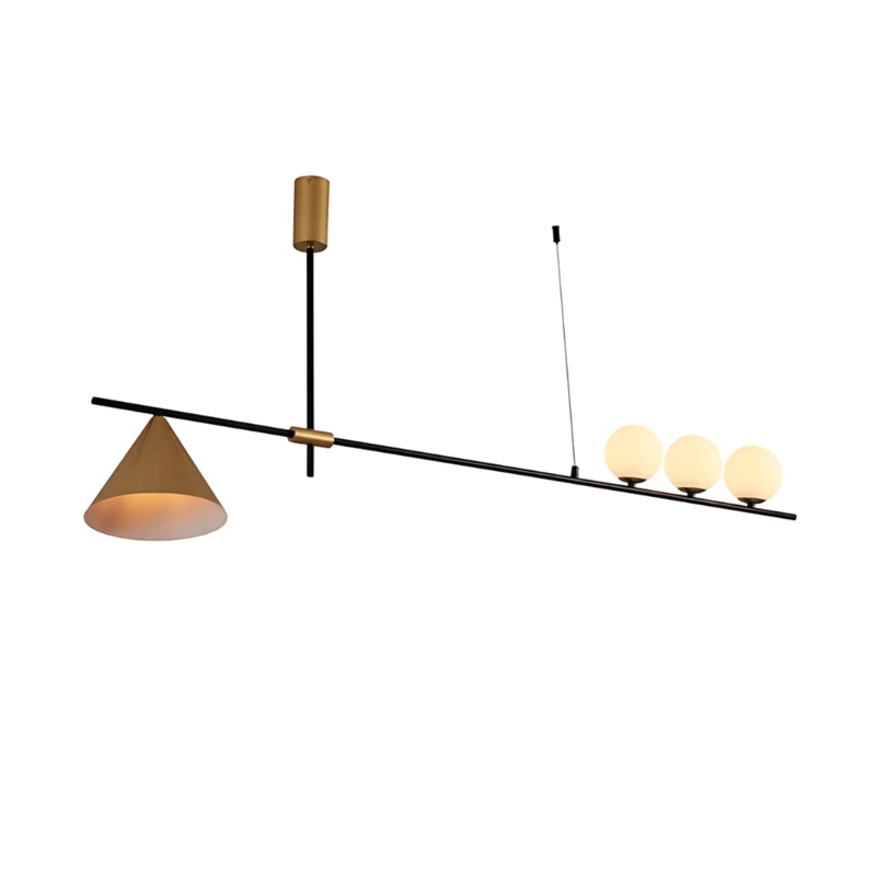 Nordic Gold Funnel 4 Lamp Island Chandelier Ceiling Light – 40W