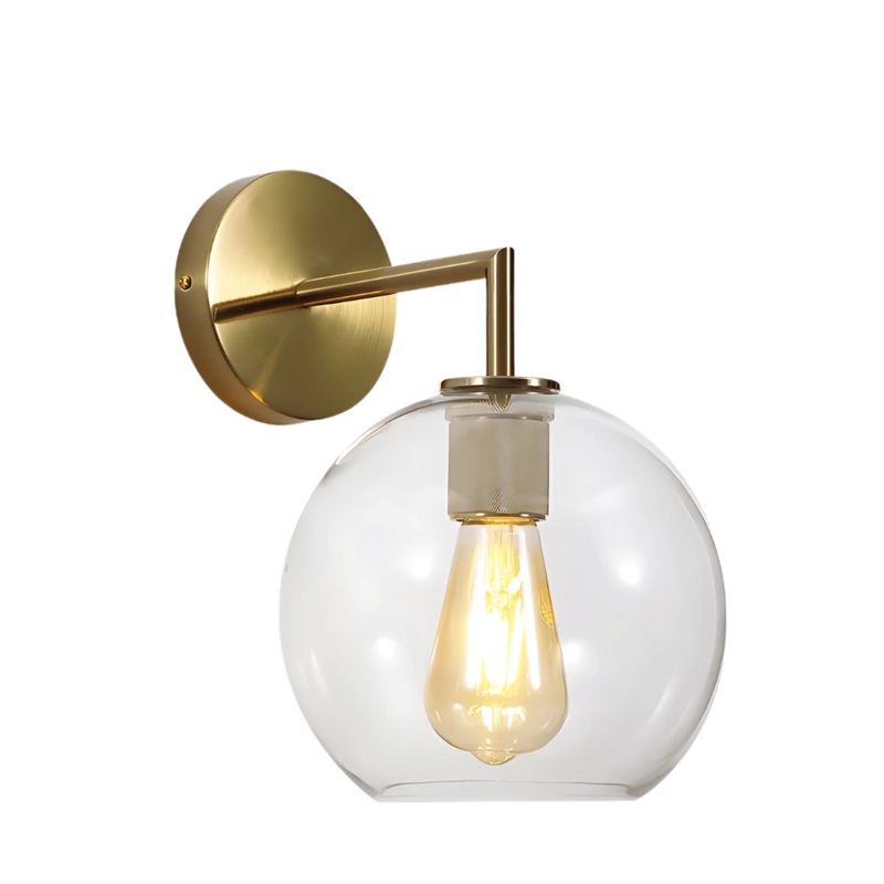 Simple Elegance Clear Glass Globe Wall Light – 40W
