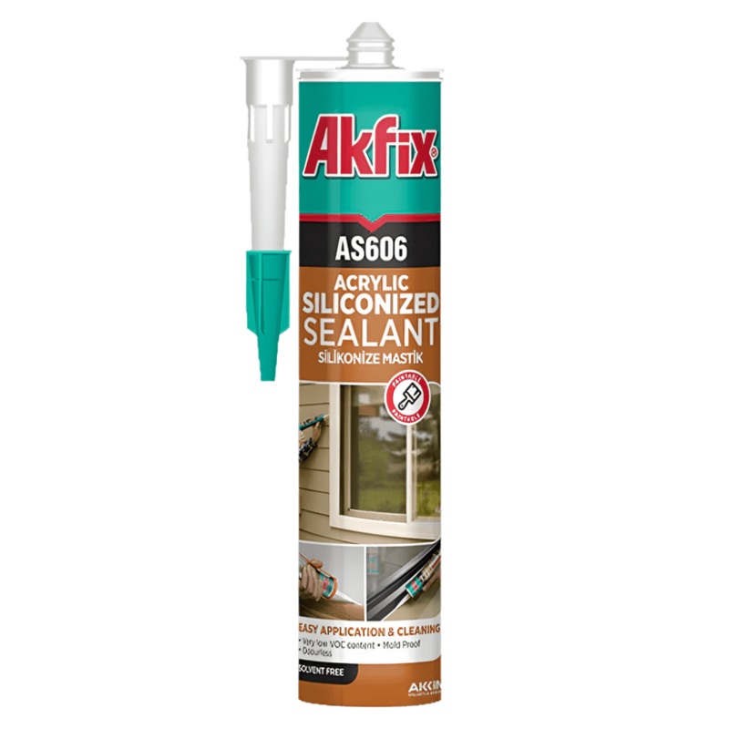 Akfix White Siliconized Acrylic Sealant 310ml – AS606W