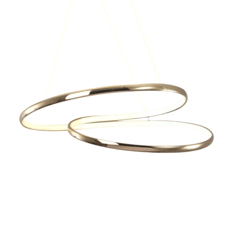 Geometric Elegance Double Helix LED Ceiling Light