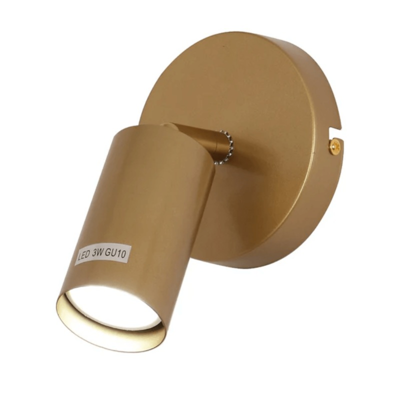Gold Metal Spot Wall Light GU10 Fitting