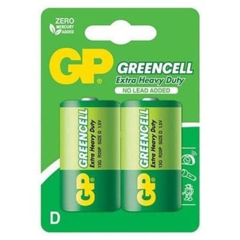 GP Batteries Greencell Carbon Zinc D