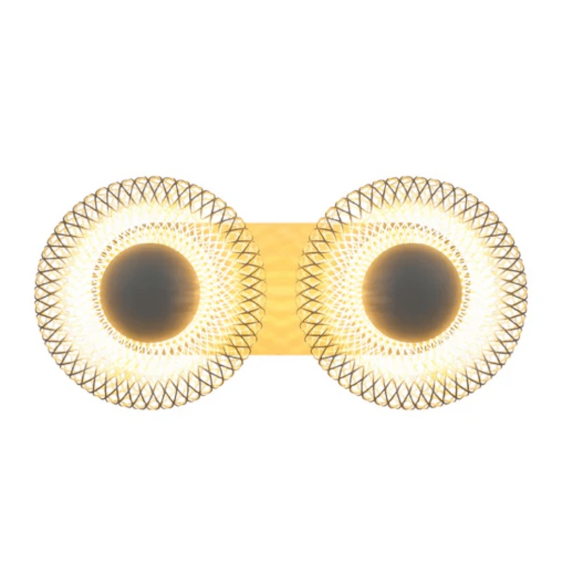 Industrial 2 Lamp Chic Halo Wall Sconce Light
