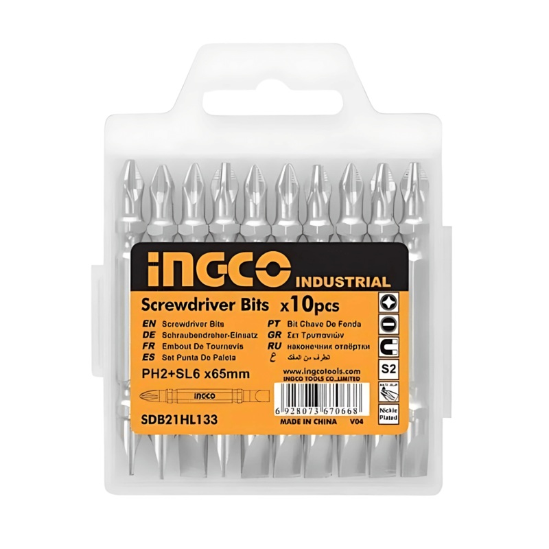 Ingco 10pcs Screwdriver Bits Set – SDB21HL133