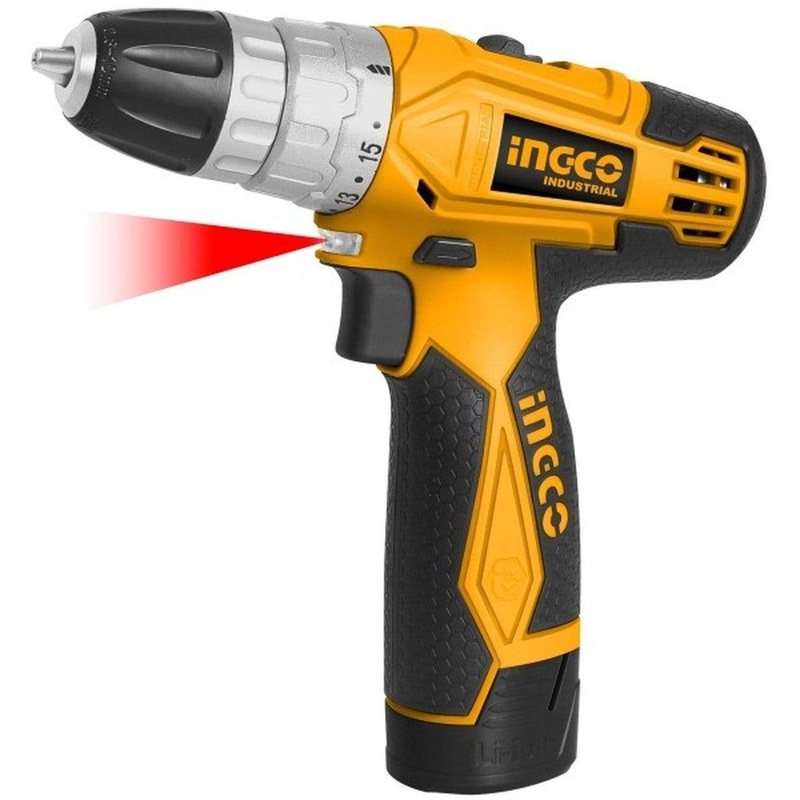 Ingco 12V Lithium-Ion Cordless Drill | 20Nm Max Torque | Two Speed Settings – CDLI228120