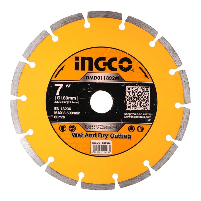 Ingco 7  x 22.2mm Dry Brick Cutting Disc – DMD011802M