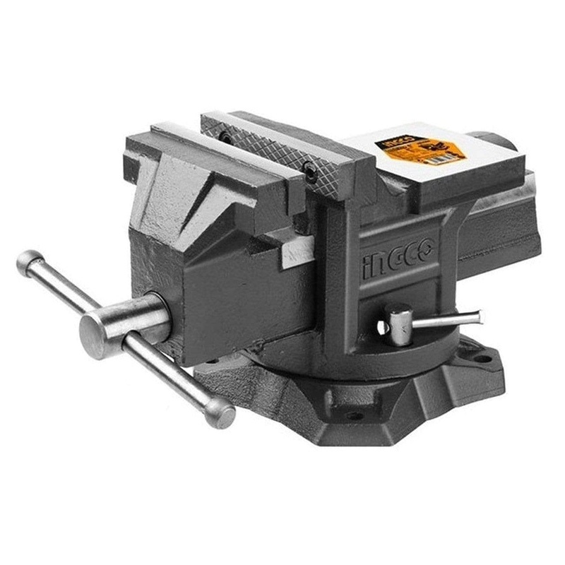 Ingco Rotating Bench Vice | Heavy-Duty Swivel Base with Anvil – 4, 6 & 8