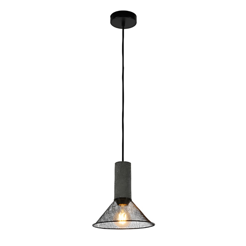 Modern Conical Shape Concrete Textured Pendant Light – 40W
