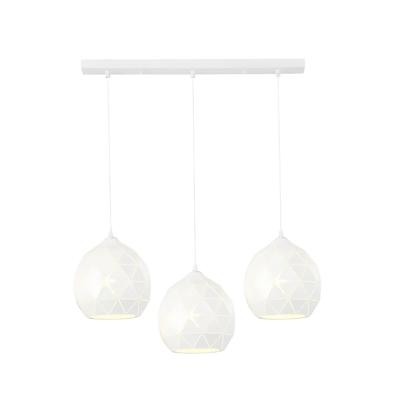 Triangle White Pattern Metal Laser Island Pendant Ceiling Light – 40W