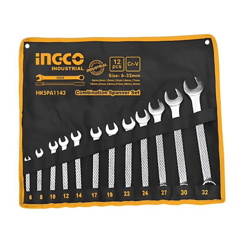 Ingco 12-Piece Combination Spanner Set – HKSPA1143