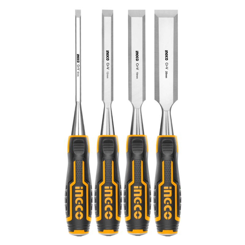 Ingco 4-Piece Wood Chisel Set with CR-V Blade – HKTWC0401