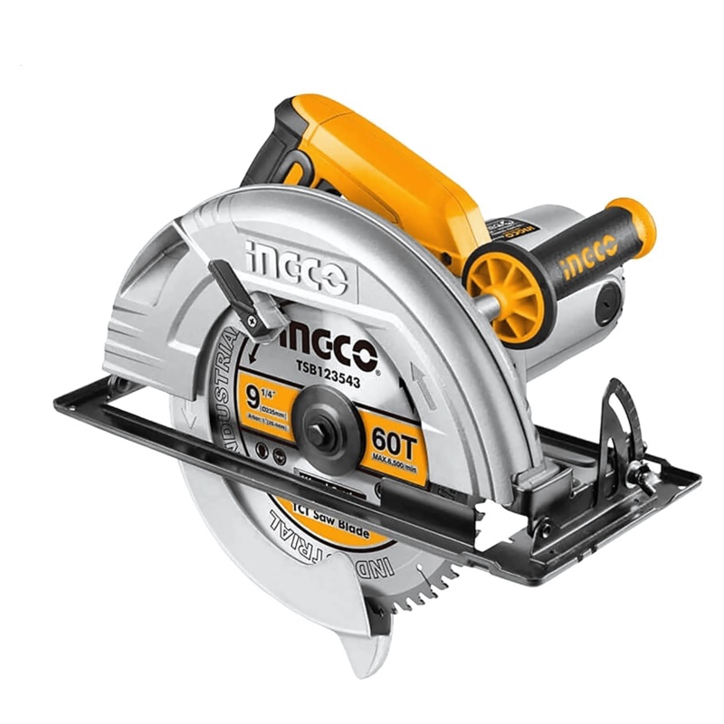 Ingco 9 Circular Saw 2200W with Adjustable Depth & Bevel Cutting – CS2358