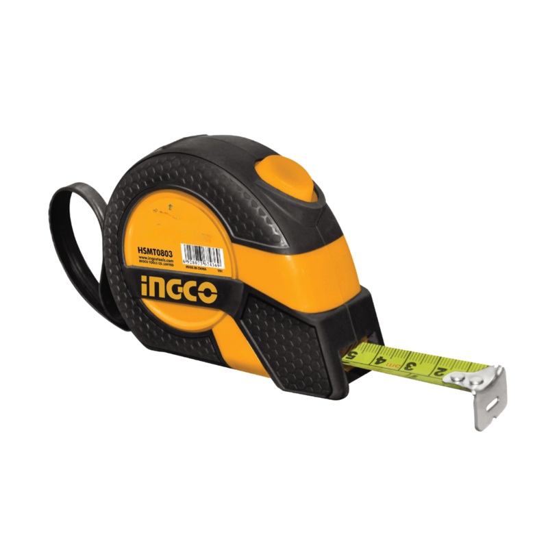 Ingco Steel Measuring Tape with Rubber Cover and Self-Lock Function – HSMT Series